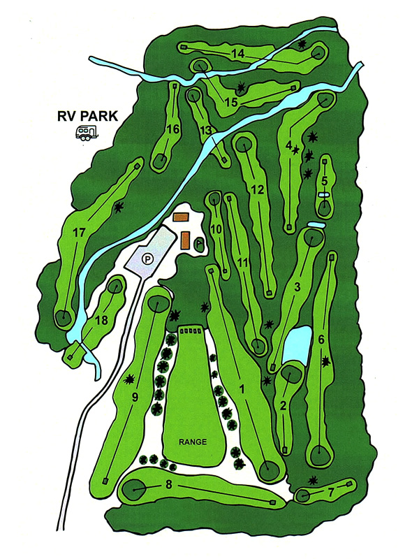 Spirit Creek Golf & RV Park - Golf Course Map